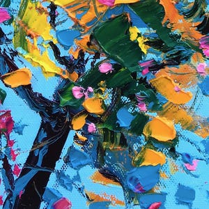 Detail ofTrees oil painting on canvas