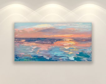 Sunset Wall Art Prints, Ocean Art, Ocean Canvas Art, Sea Prints, Italy Wall Print, Seascape Art, Bedroom Wall Art, Large Wall Art, Gift