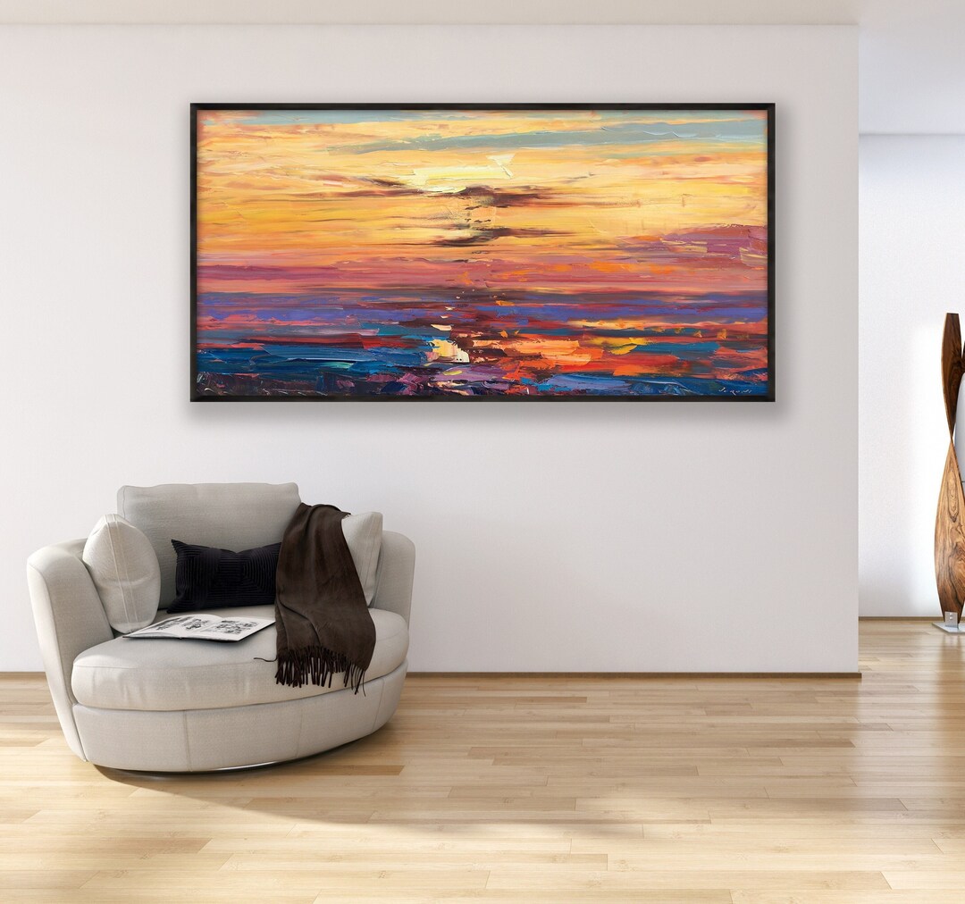 Abstract Painting on Canvas Original Painting Sunset - Etsy