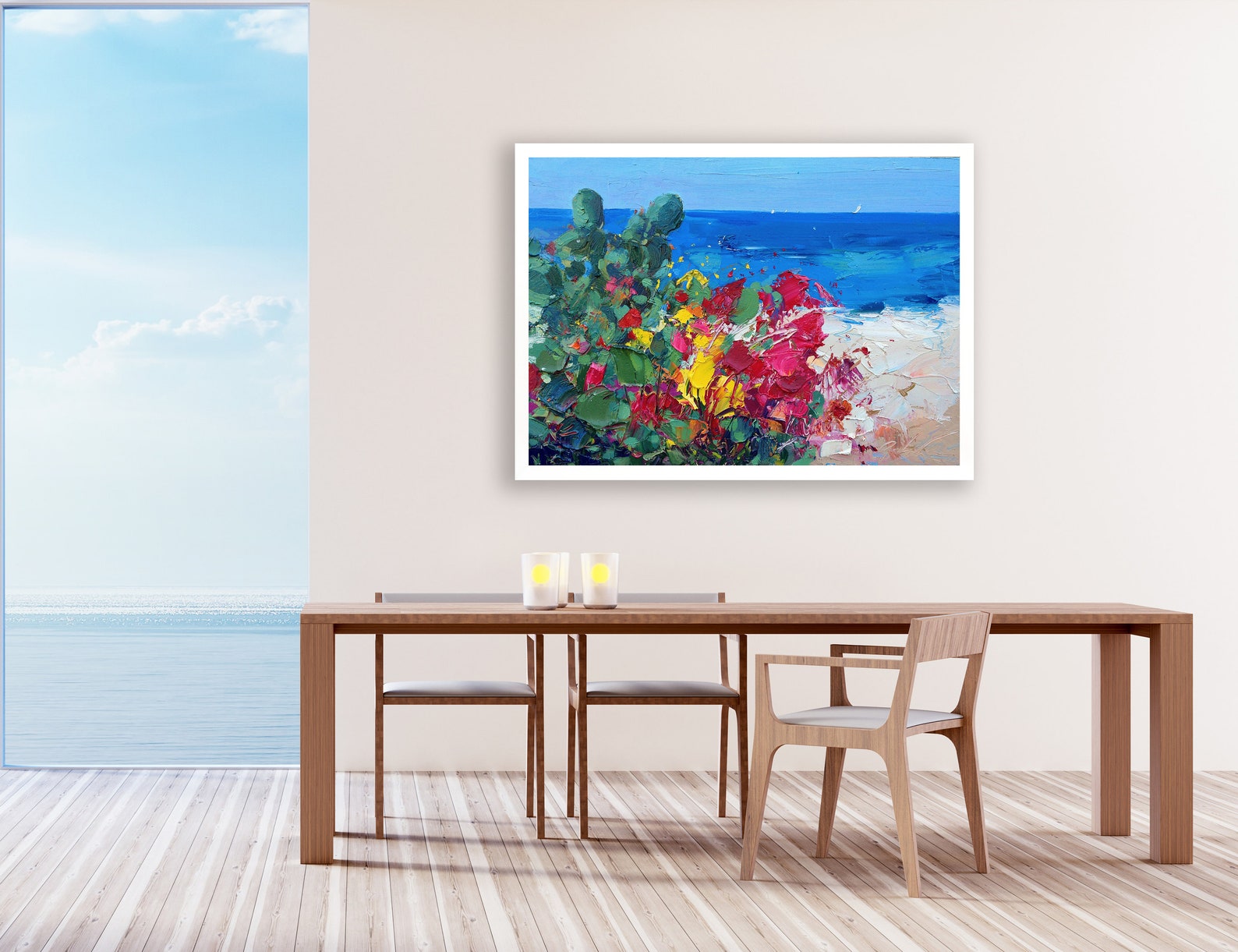 Beach Painting on Canvas Original Art Seascape Painting with Etsy
