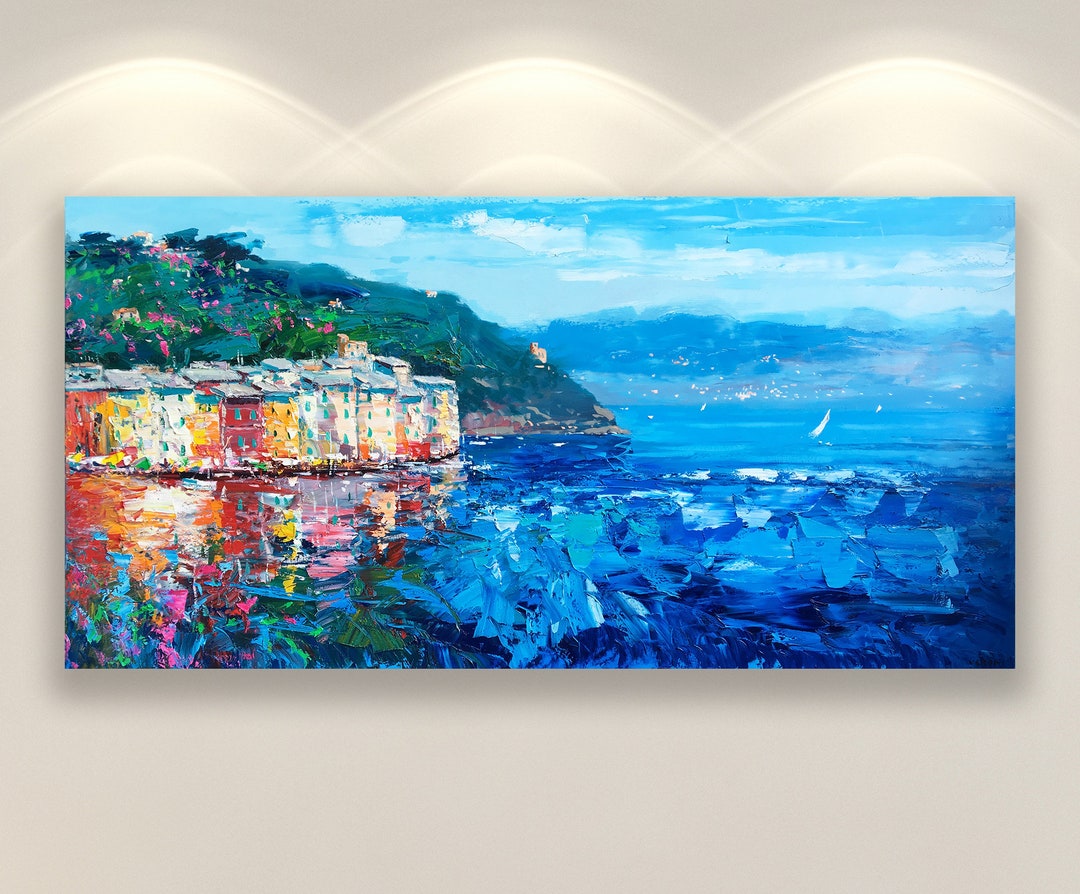 Portofino Italy Wall Art Canvas Art Beach Wall Art Wall Art Etsy