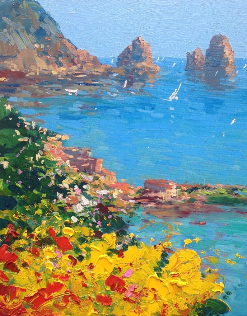 Capri Italy Art Prints Original Art Seascape Wall Art Etsy