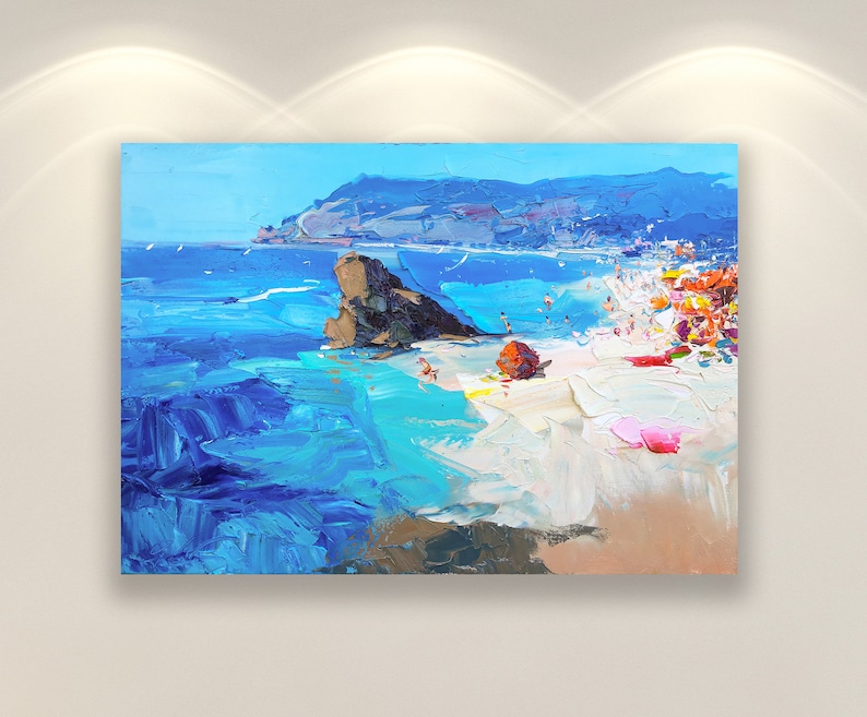 Monterosso Cinque Terre Prints on Canvas, Beach Prints, Sea Prints, Italy Prints, Room Art Prints, Wall Art Prints, Wall Decor Art, Gift image 1