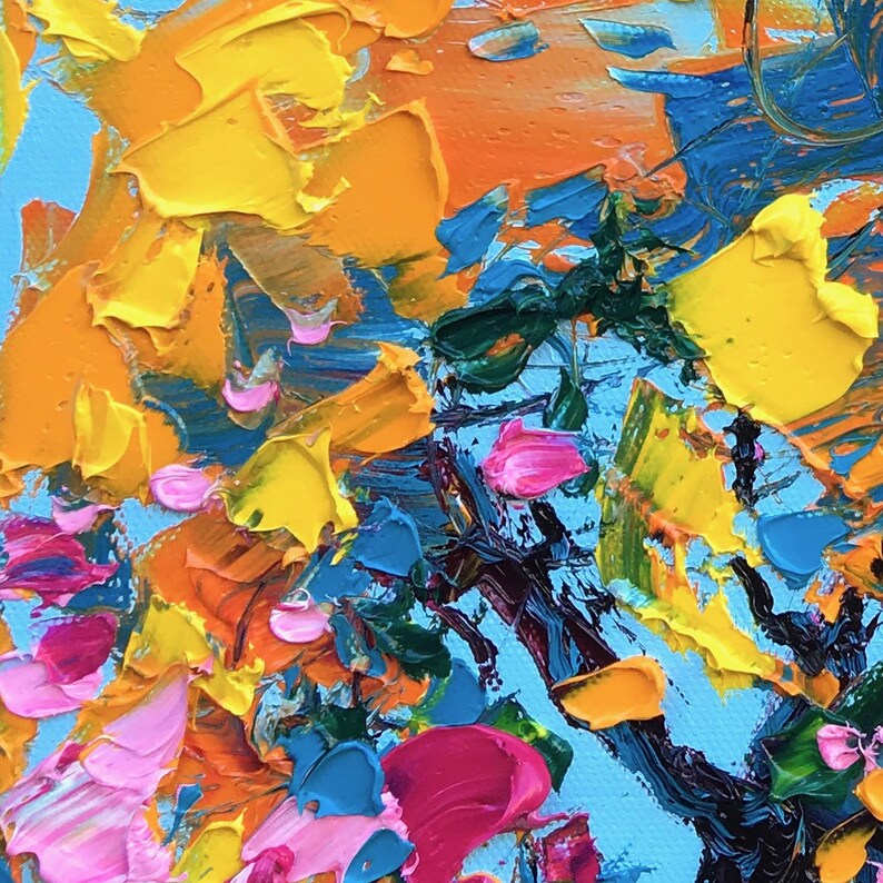 Detail ofTrees oil painting on canvas