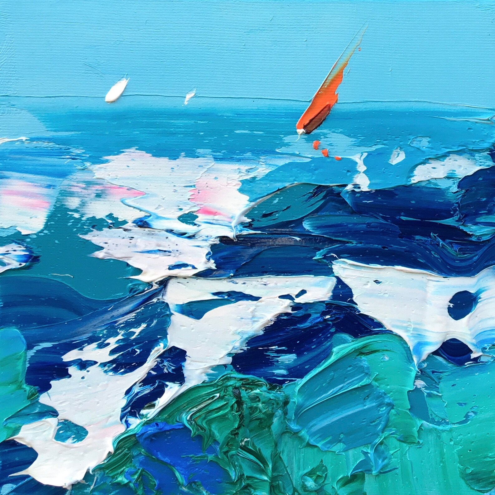 Ocean Painting on Canvas Original Art Sailboat Art Sea Art Etsy Canada