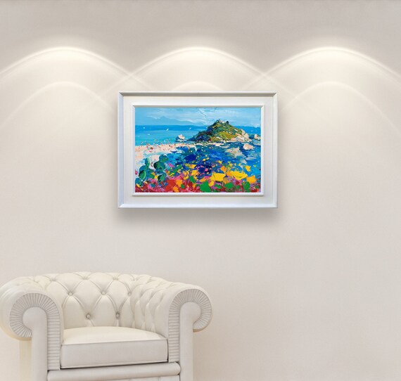 Taormina Malerei Auf Leinwand Original Kunst Sizilien Etsy