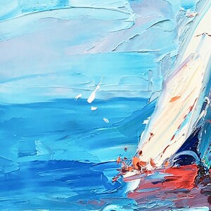 Detail of Sailboats Painting