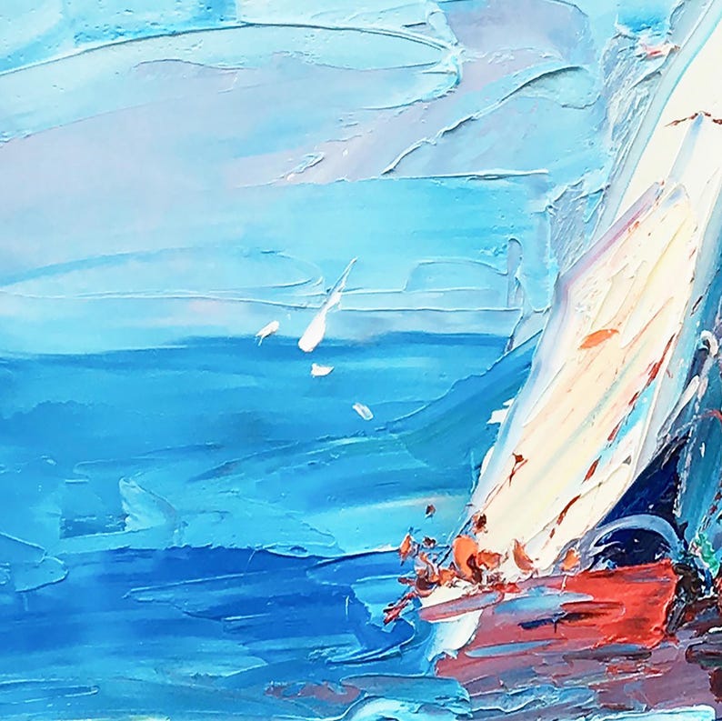 Detail of Sailboats Painting