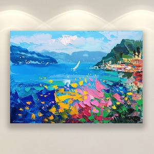 Lake Como Art Prints, Original Art, Italy Wall Art, Canvas Art, Wall Art Prints, Modern Artwork, Kitchen Wall Art, Large Wall Art, Gift
