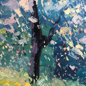 Detail of landscape painting