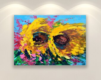 Sunflowers Art Prints, Original Art, Flowers Wall Art, Canvas Art, FloralArt Prints, Kitchen Wall Decor, Large Wall Art, Gift