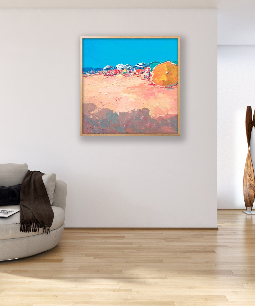 Beach Painting on Canvas Original Art Beach Art Beach - Etsy