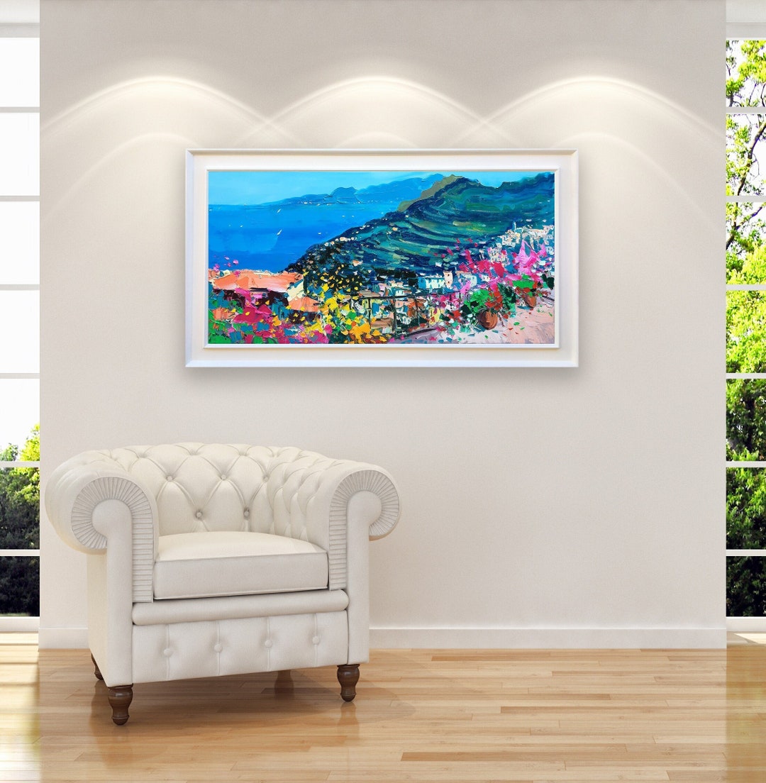 Manarola Painting on Canvas Original Art Cinque Terre Italy - Etsy