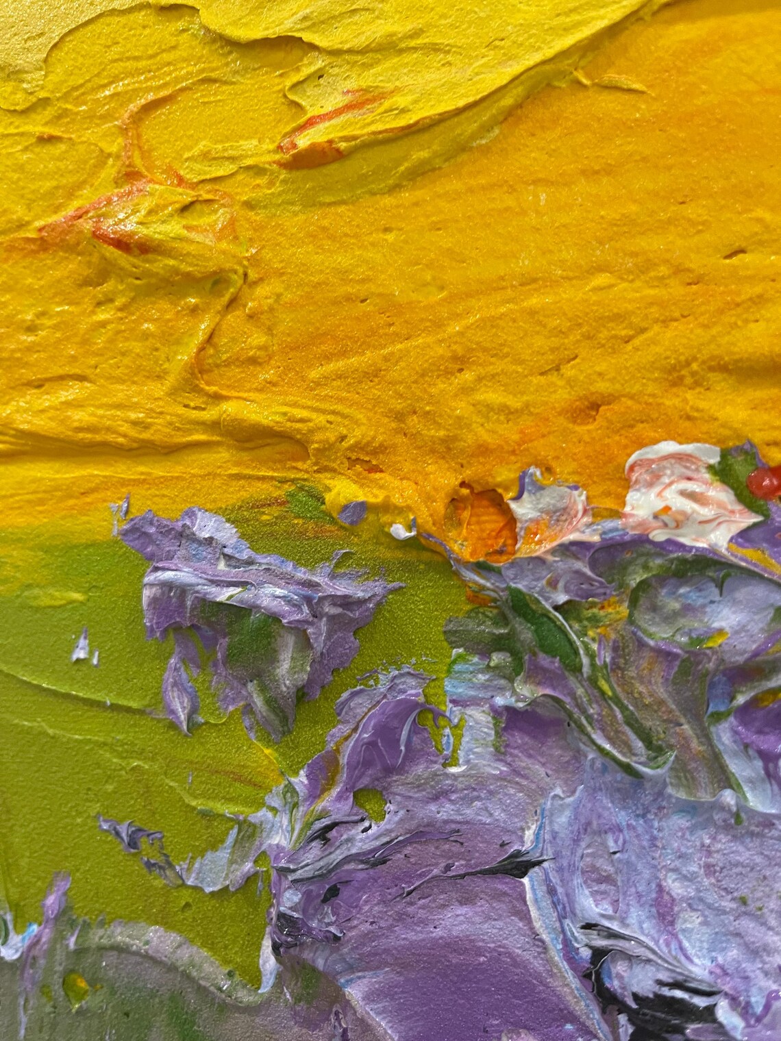 Abstract Canvas Art, Modern Textured Kitchen Decor, Small Wall Art