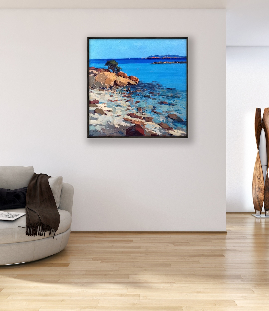 Beach Painting on Canvas Original Art Coastal Painting Sea - Etsy