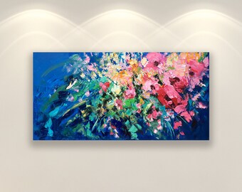 Flowers Art Print, Canvas Prints, Floral Wall Art, Roses Art, Wall Art Prints, Impressionist Print, Living Room Wall Art, Large Art, Gift