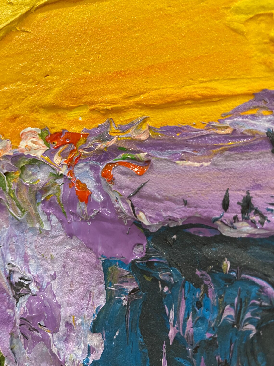 Abstract Canvas Art, Modern Textured Kitchen Decor, Small Wall Art