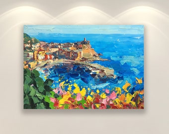 Vernazza Cinque Terre Art Prints, Original Art, Italy Wall Art, Canvas Art, Wall Art Prints, Kitchen Wall Art, Large Wall Art, Unique Gift