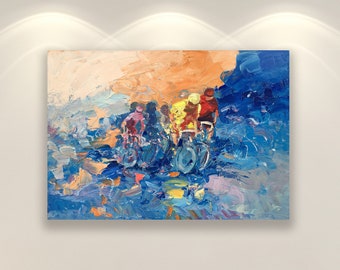 Arte de bicicletas, arte de ciclismo, pósteres, impresiones artísticas, arte de carreras deportivas, arte en papel, arte en lienzo, regalos para ciclistas, decoración de oficina deportiva, regalos deportivos para hombres
