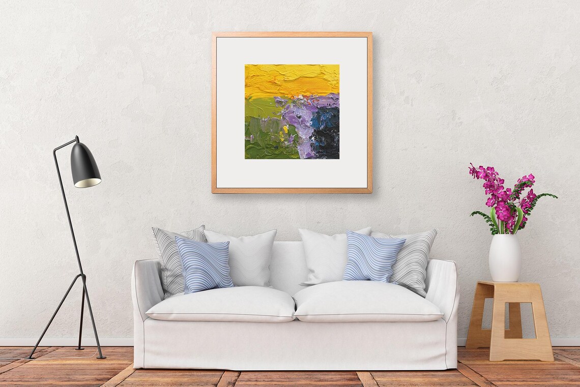 Abstract Canvas Art, Modern Textured Kitchen Decor, Small Wall Art