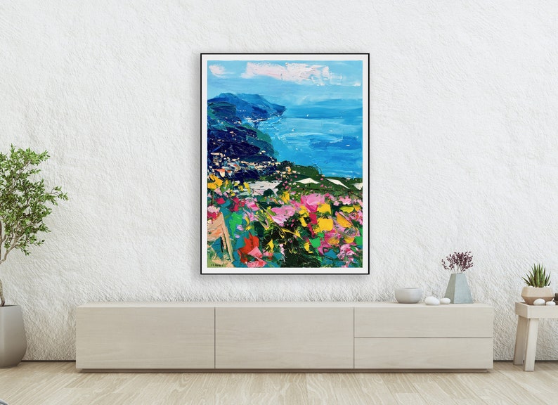 Ravello Art Prints, Original Art, Italy Wall Art, Canvas Art, Wall Art Prints, Modern Artwork, Kitchen Wall Art, Large Wall Art, Gift image 3