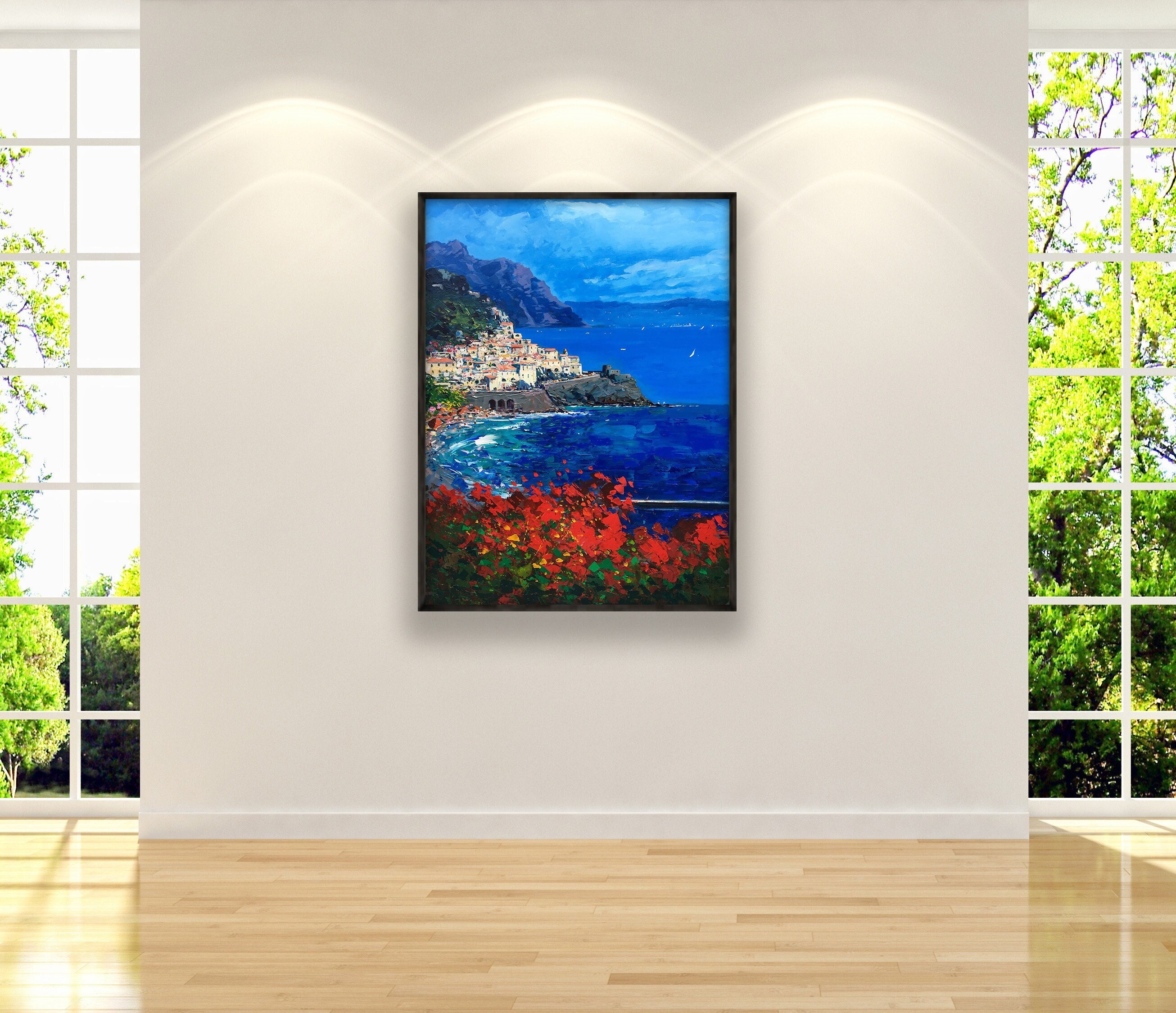 palette knifespatula wall art decor 70x50cm Oil on canvas Amalfi Coast painting on canvas gift idea 27x19 palette knifespatula wall art decor 70x50cm Oil on canvas Amalfi Coast painting on canvas gift idea 27x19