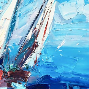 Detail of Sailboats Painting