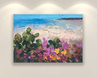 Beach Art, Wall Art Print, Ocean Art, Cactus Art, Seascape Art, Coastal Art, Art Print, Floral Art, Living Room Wall Art, Wall Decor Art