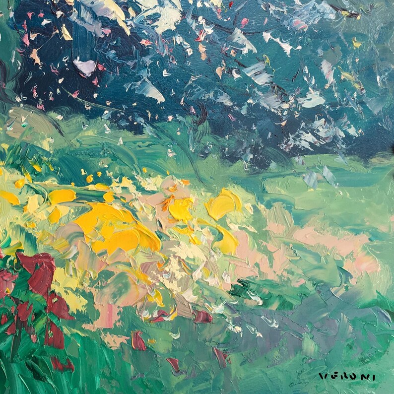 Detail of landscape painting