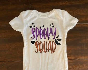 Spooky Squad Bodysuit - Baby Girl - Newborn - Halloween - Bat - Spider