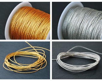 300 meters - Metallic String, GOLD and SILVER 0.80mm