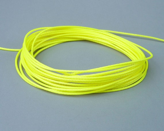 Sunny Yellow 1mm Waxed Cotton Cord, 70 Meters, Macrame, Beading String
