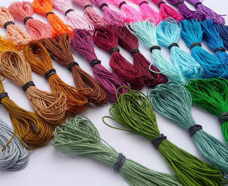 MIX 30 colors total 150 meters, 0.7-0.8mm Nylon Cord, Shamballa, Micro Macrame, Kumihimo, very good quality zdjęcie 4