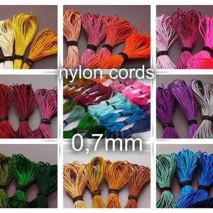 MIX 30 colors total 150 meters, 0.7-0.8mm Nylon Cord, Shamballa, Micro Macrame, Kumihimo, very good quality zdjęcie 1