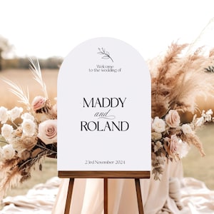 MODERN ACRYLIC ARCH Wedding Sign, Welcome Sign, Arch Wedding Sign, Entrance Welcome Sign, Acrylic Wedding Sign, Acrylic Welcome Sign Wedding