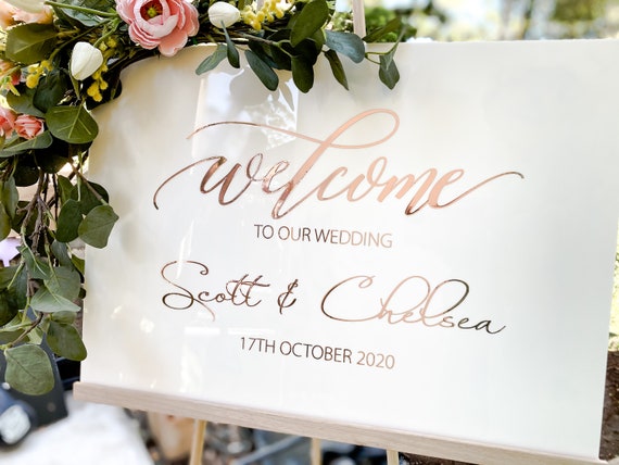 Acrylic Wedding Welcome Sign