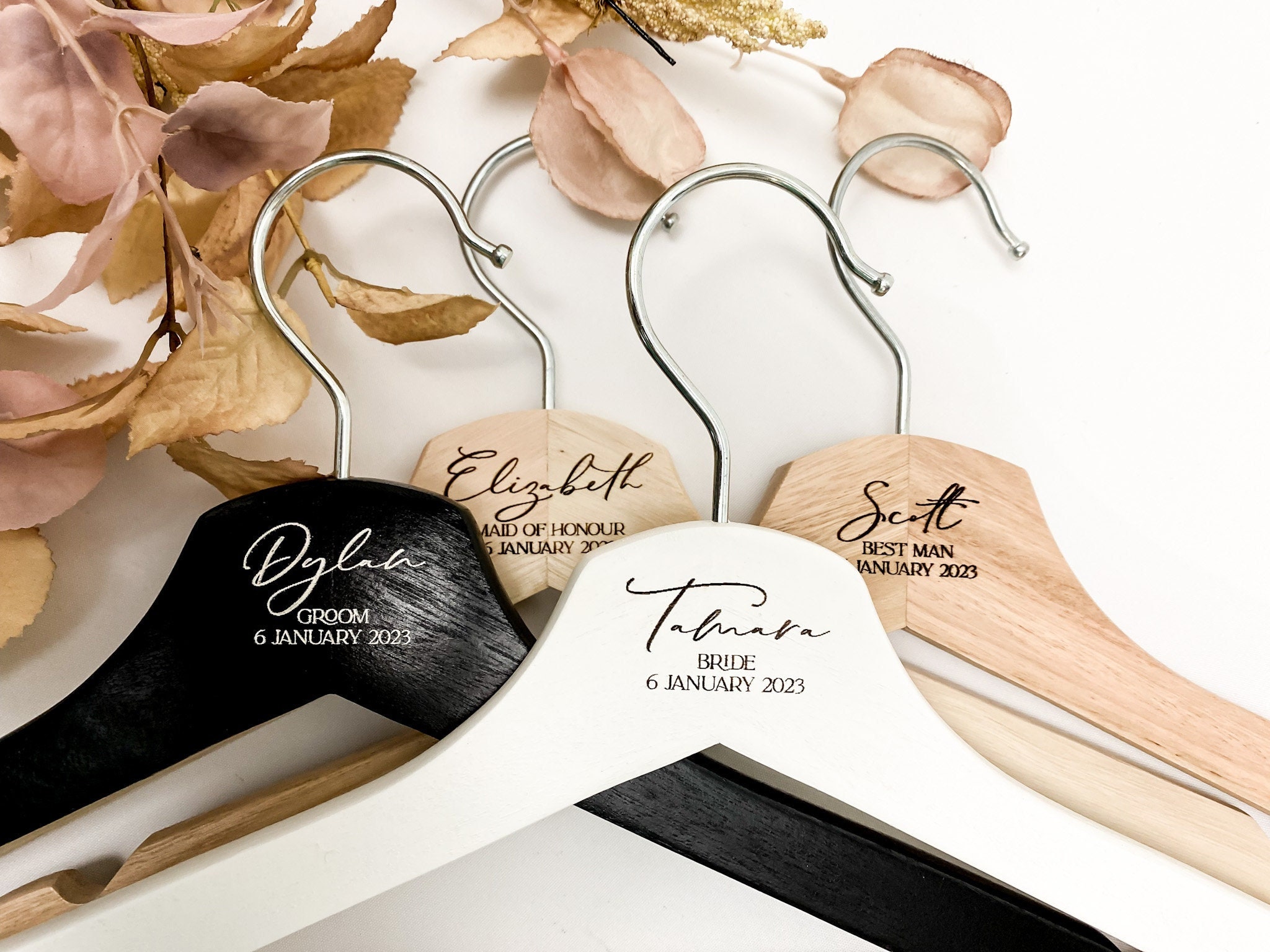 ENGRAVED Personalised Coat Hanger Wedding Gifts Bridesmaid Etsy Australia
