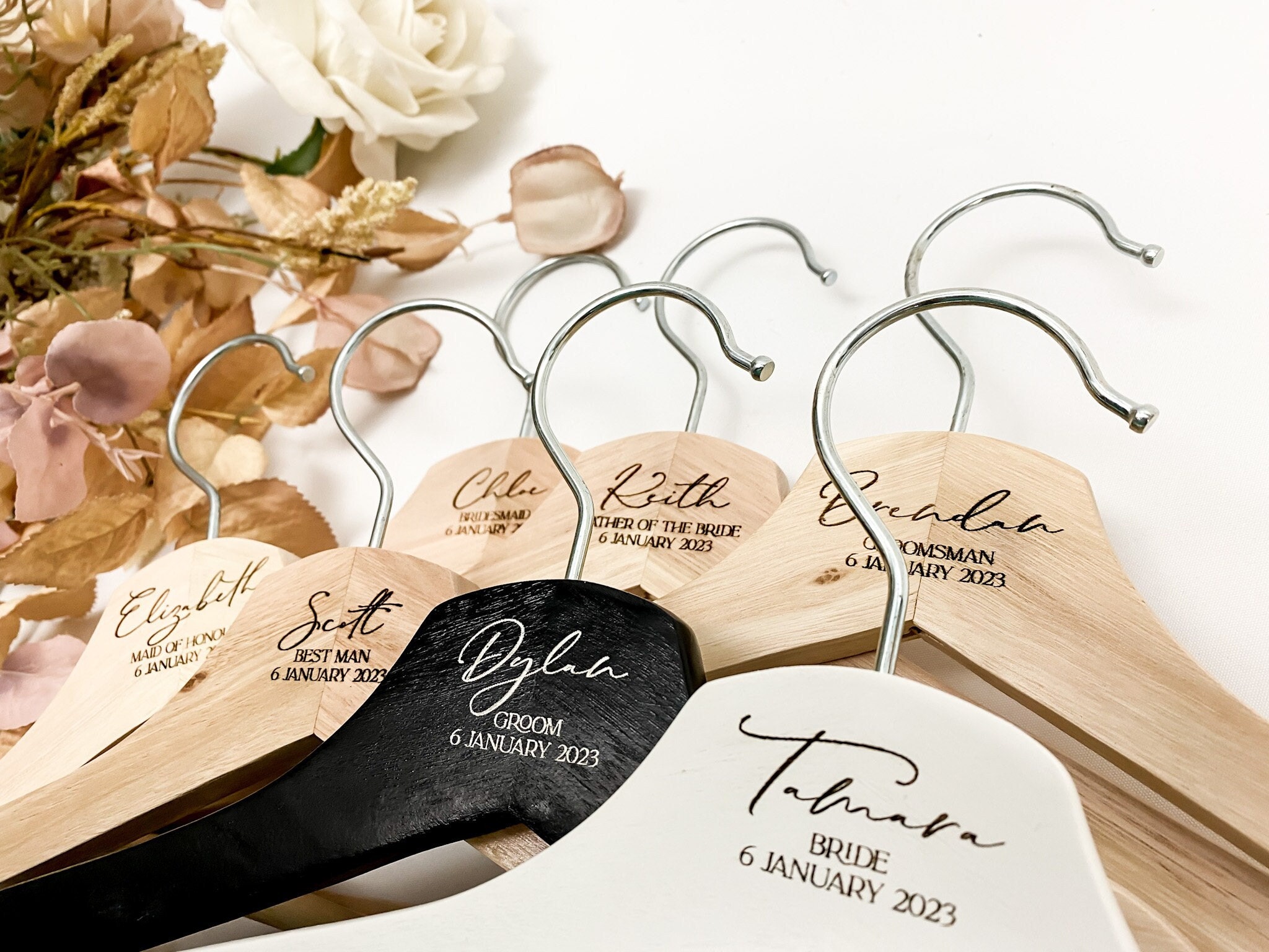 ENGRAVED Personalised Coat Hanger Wedding Gifts Bridesmaid Etsy Australia