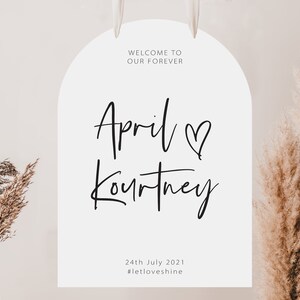 ARCH Wedding Sign | Welcome Sign | Wedding Welcome Sign | Wedding Signs | Welcome Signage | Modern Wedding Sign | Acrylic Wedding Sign