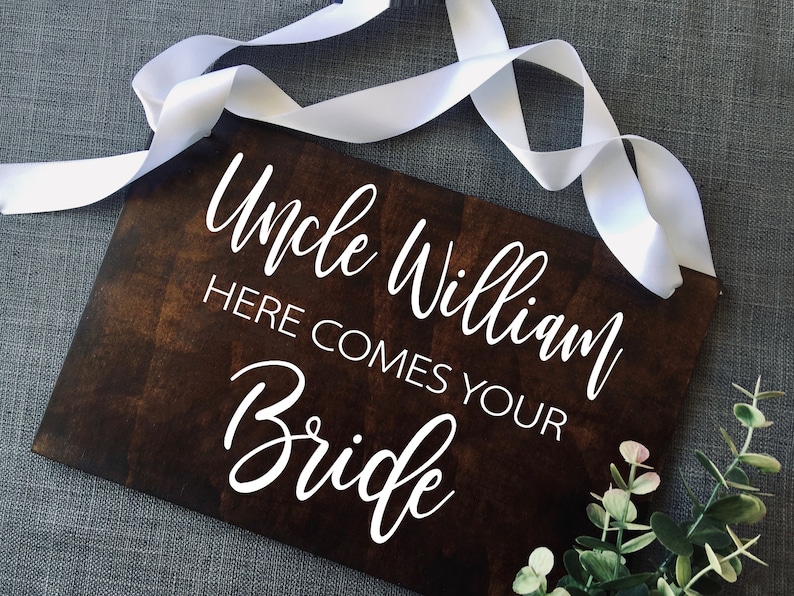 CHILD Page Boy Wedding Sign Here Comes Your Bride Rustic Etsy