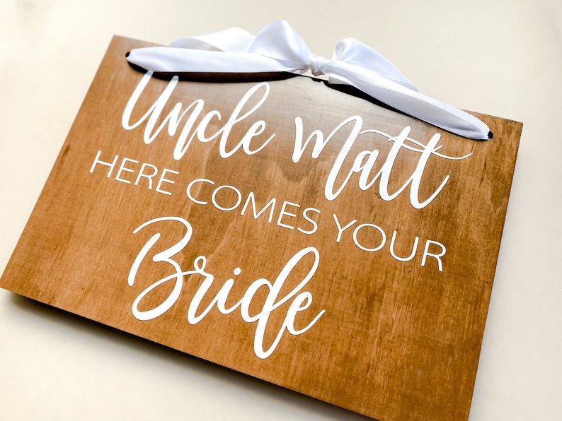 CHILD Page Boy Wedding Sign Here Comes Your Bride Rustic Etsy