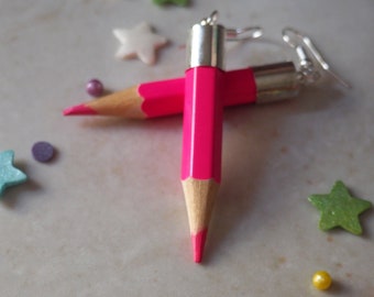 Colouring Pencil Earrings - 12 Colours! - Tip Drop