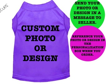 Custom Photo/Design, Dog Shirt, Cat Shirt, Pet shirt