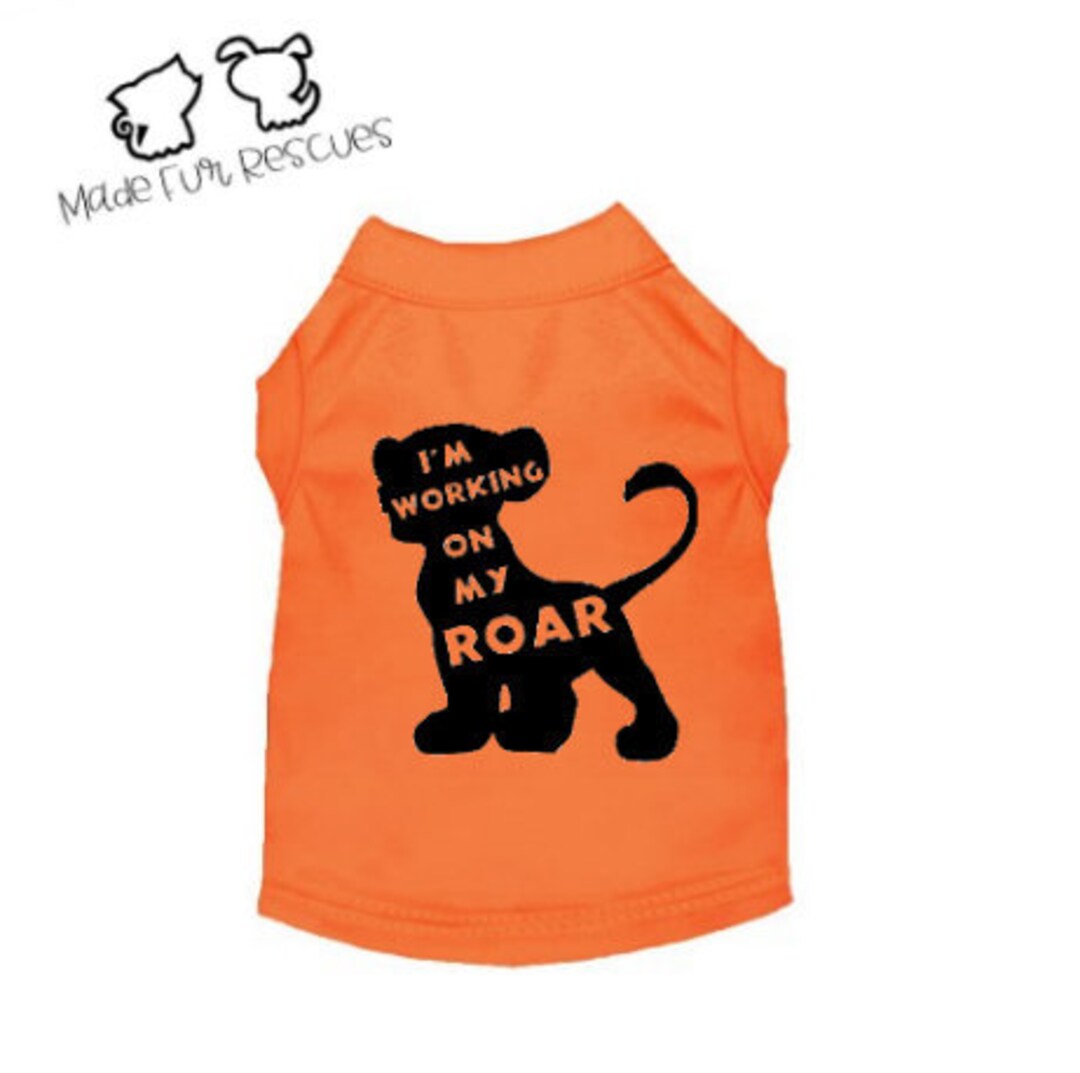 working-on-my-roar-dog-shirt-cat-shirt-pet-shirt-etsy