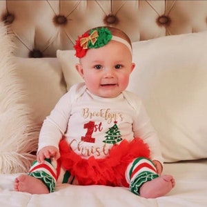 Baby's First Christmas Outfit Best Gift Ever Dress Shirt - Etsy