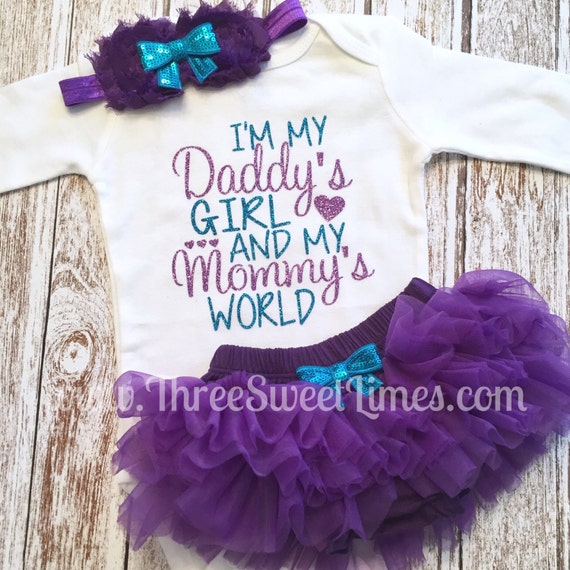 daddys girl mommys world newborn outfit