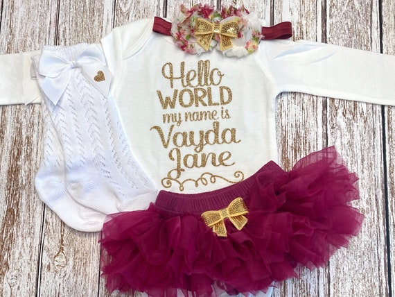 Burgundy newborn outfit discount