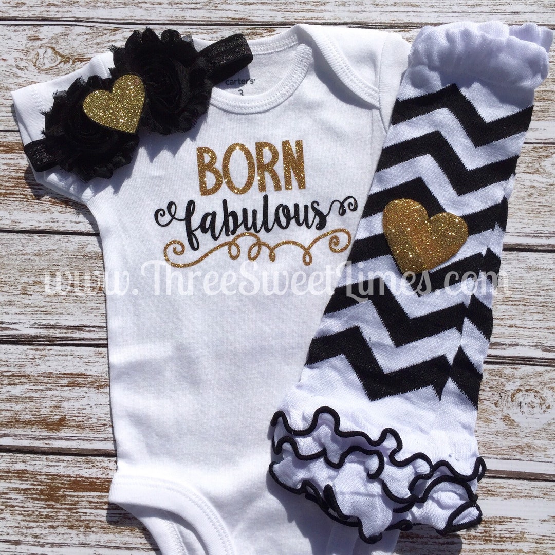 Glitter Baby Outfit Baby Girl Born Fabulous Bodysuit Opt Leg Warmers ...