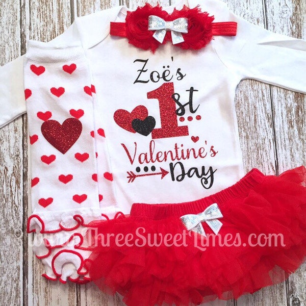 Baby Girl Valentines Day Outfit Etsy