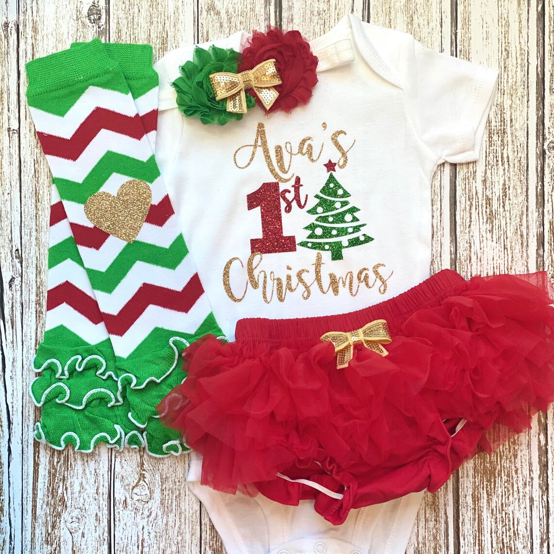 Baby Girl First Christmas Outfit